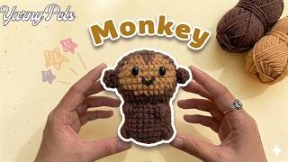 The Cutest Crochet Monkey Amigurumi 🐒 So Easy for Beginners