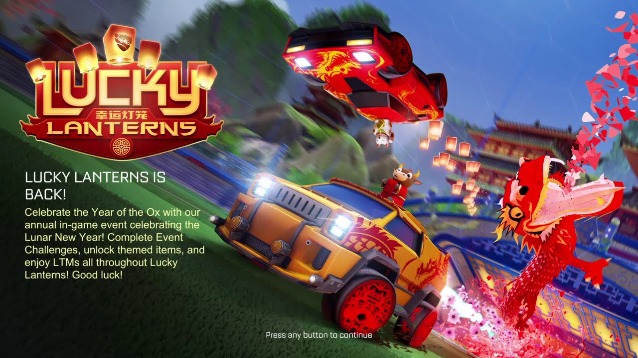 Lucky Lanterns Event Returns 2021 Rewards Items Rocket League Lunar New Year Of The Ox Feb 11 Mar 1