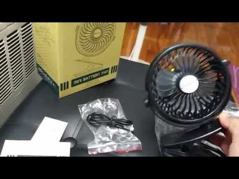 SkyGenius - Battery Operated Clip Fan, Small Portable Fan