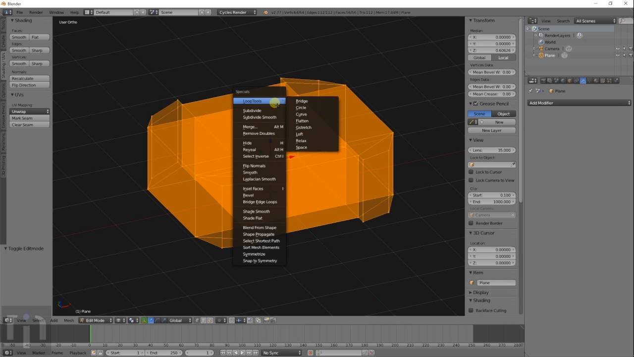 Blender Tutorial 021 Mirror Modifier YouTube