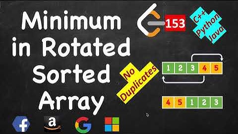 Find Minimum in Rotated Sorted Array | LeetCode 153 | C++, Java, Python3
