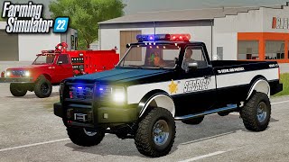 New Mods - TLX1982 Sheriff & Fire, 3500 4dr, & The White Farm! (17 Mods) | Farming Simulator 22