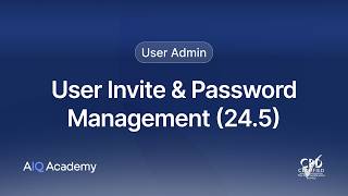 User email invite and password management in AccountsIQ (24.5)