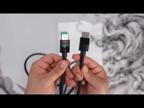 Кабель DisplayPort Ugreen DP114 v1.4 8K 60Hz 32.4 Гбіт/с HDR без фіксаторів 1 м чорний, видео 2