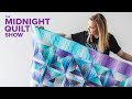 "Split Square" QST Strip Quilt with RULER QUILTING | Midnight Quilt Show with Angela Walters