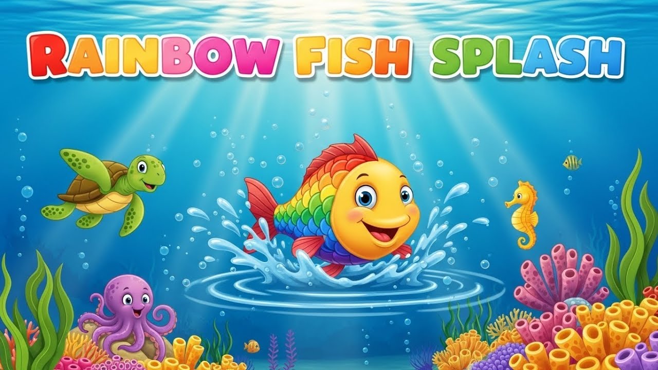 Rainbow Fish Splash 🐟🎶 | Fun Ocean Song for Kids | Happy Tale & Tune