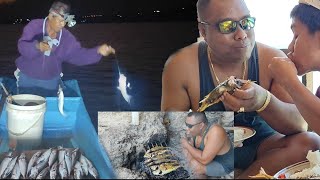 Keep on going! Night fishing makes it through to morning. The fish are grilled right on the beach.