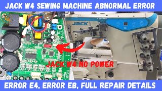 Jack W4 Sewing machine no power, smps repair | error E4 or error Eb । Jack W4 सेलाई मशीन रिपेयर