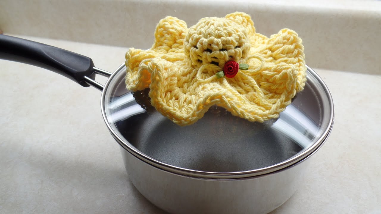 Knitted handle holder Hand crochet handles Hanging kitchen pot holder Knitted hot pan holder Vintage knitted handles Kitchen accessory