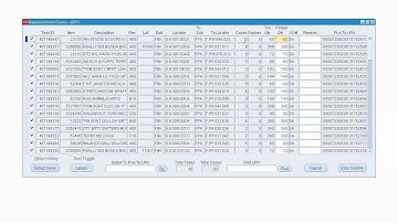 Oracle WMS Custom Replenishment Form