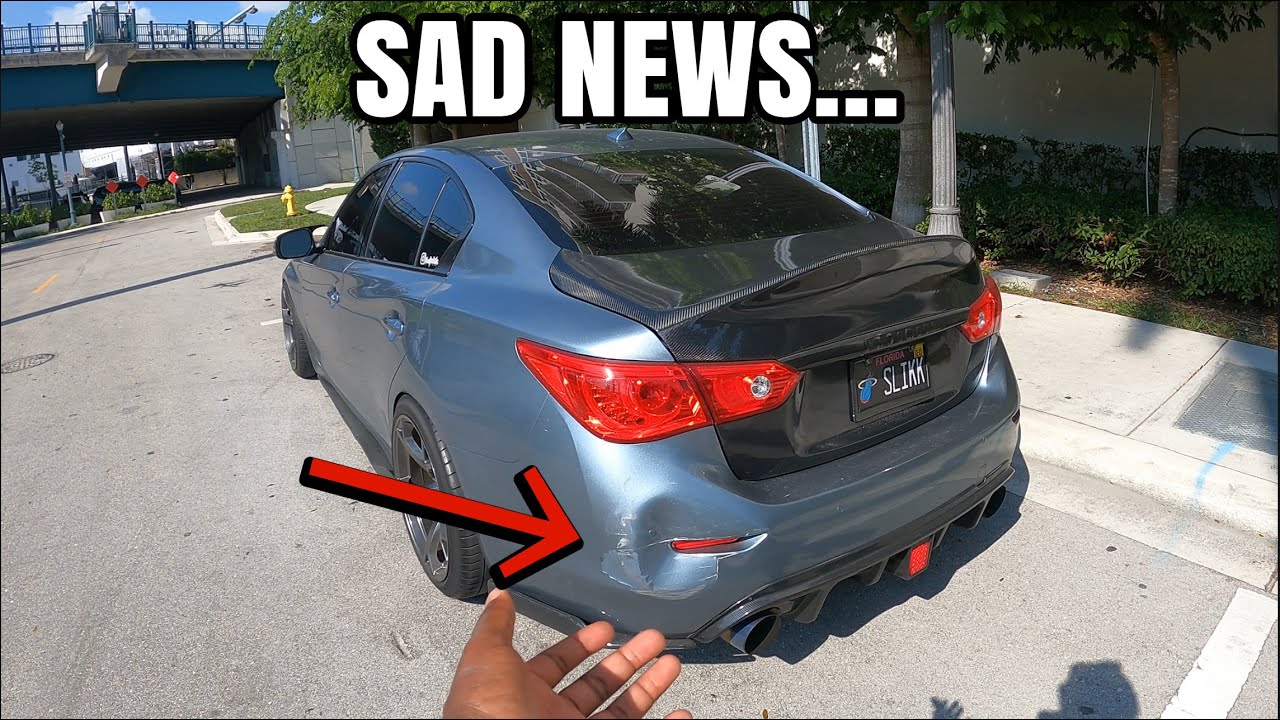 ANOTHER HIT AND RUN ON MY Q50.. | NEW PARTS INSTALLED - YouTube