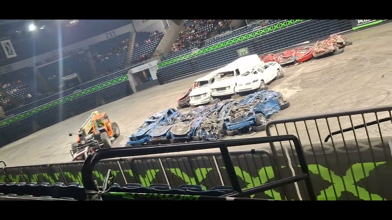 Monster truck rally indoors