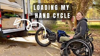 Independently loading my adaptive mountain bike into my campervan |vanlife|