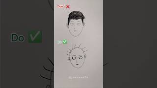 Tutorial Menggambar Rambut Cepmek Yang Benar😆😁👍 #Art #Shorts #Shortvideo