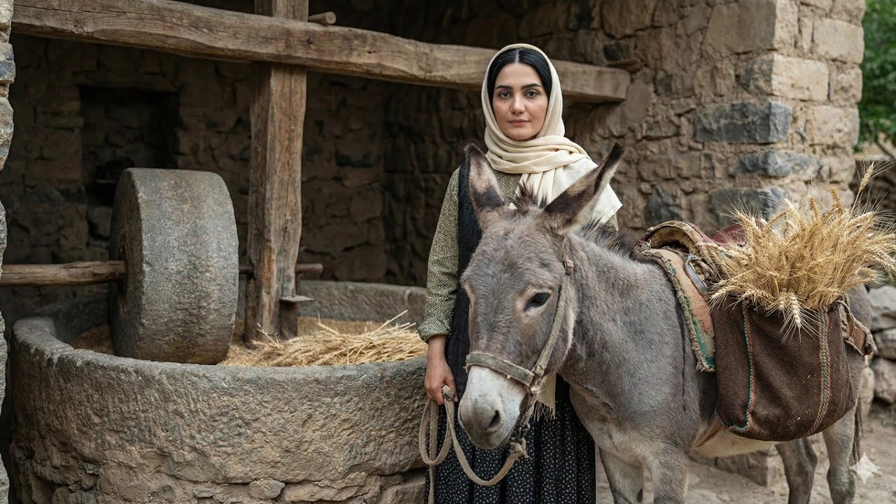 Деревенская жизнь в Иране: удивительная выпечка хлеба и катание на осле от девушки