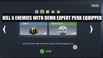 KILL 5 ENEMIES WITH THE DEMO EXPERT PERK EQUIPPED FULLY LOADED CALL OF DUTY MOBILE COD MOBILE CODM
