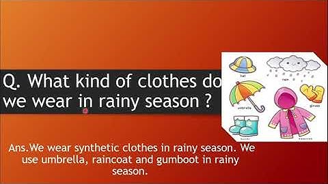 Class 2 EVS Chapter: Our Clothes Question/Answer. Part -1