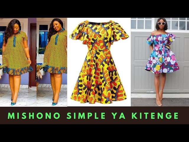 mishono simple ya kitenge #africanprint  #kitengefashion #collection class=