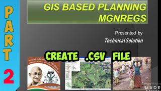 Make CSV File From Excel | GIS Planning In MGNREGA Part 2 Make CSV File From Excel | GIS Planning In MGNREGA Part 2