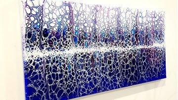 Easy Ghost SWIPE TECHNIQUE - Striking results - LARGE CELLS in fluid art!