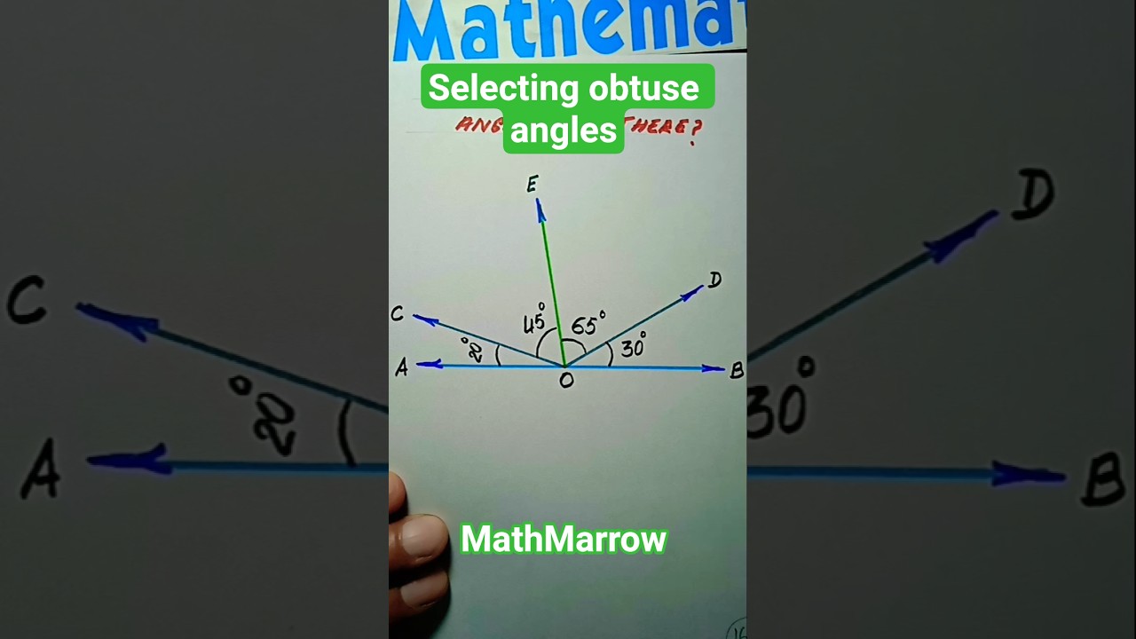 From the given figure select obtuse angles @MathMarrow