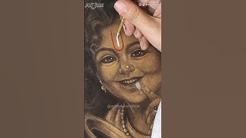 Happy #janmashtami ❤ Kanha Charcoal Drawing ~ #shorts #krishna #kanha #charcoal #drawing