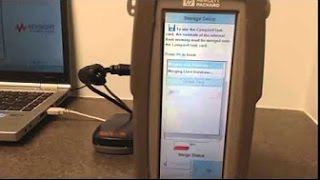 Transfer test data from Keysight WireScope / FrameScope 350 to PC using a Compact Flash Card