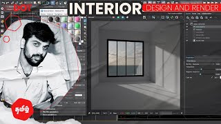 Interior Lighting and camera techniques 3ds max Vray Tutorial in Tamil - ENGLISH SUBTITLES