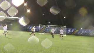 Nathan Little scores for Corinthians v Onchan (4-1) Railway Cup semi 17 December 2025