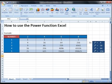 Microsoft excel training |How to Use the Power Function Excel