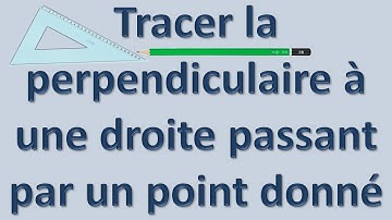 Tracer la perpendiculaire à une droite passant par un point
