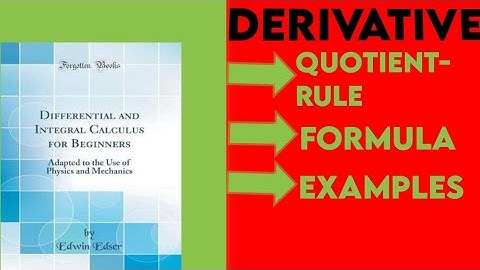Derivative Quotient Rule/Quotient Rule to find dy/dx//Ibtisam ul haq