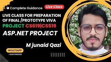 Viva Preparation Live Class |CS619 & CS519 Project by M Junaid Qazi|Ace Your Final Viva Preparation!