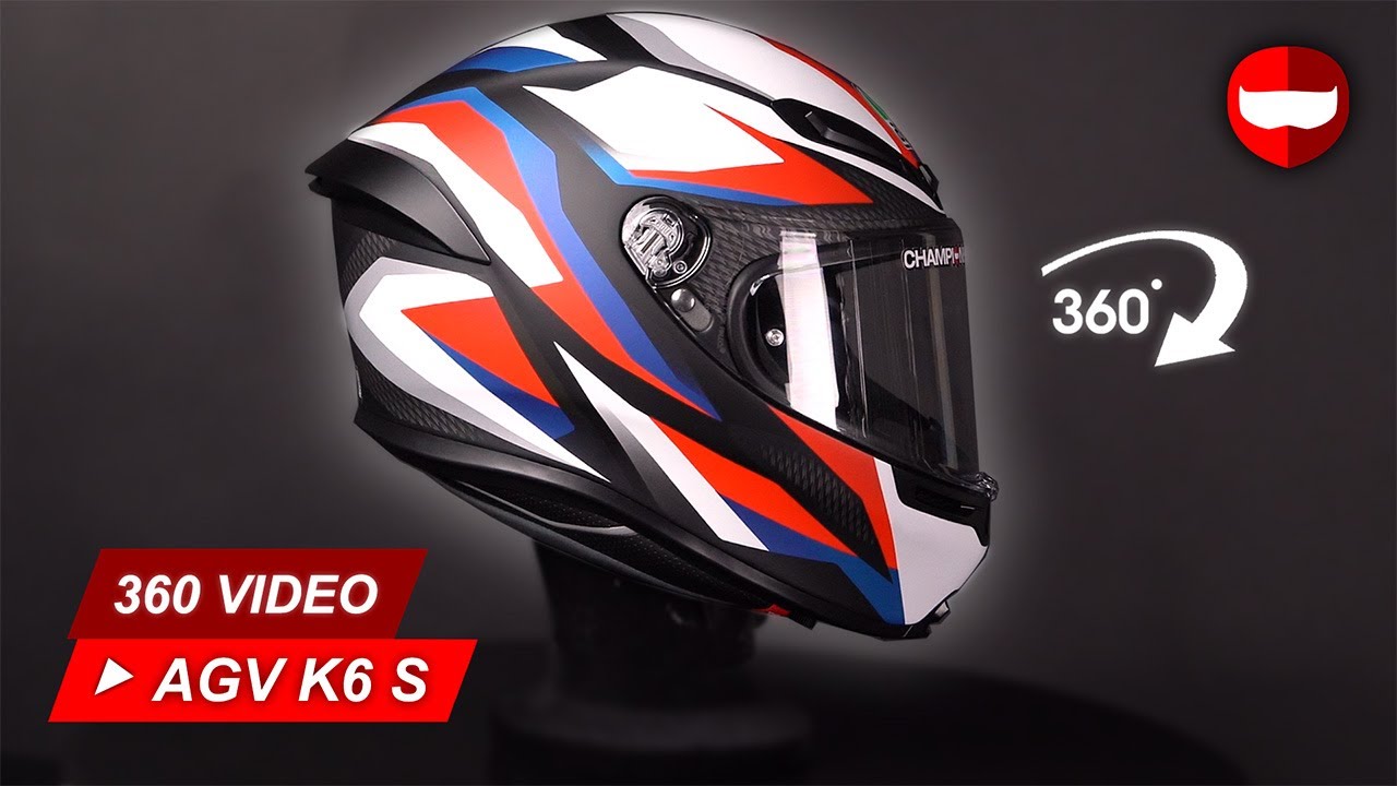 AGV K6-S Timewarp Matt Black Red Blue - Showcase - YouTube