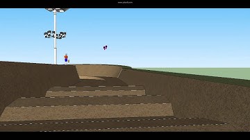 A lap in my motocross track-Google Sketchup
