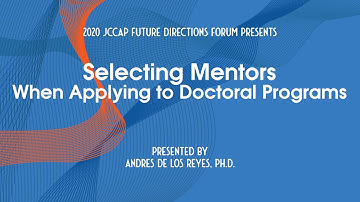 2020 FDF Workshop: Selecting Mentors When Applying to Doctoral Program