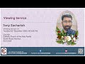 Viewing service of tony zachariah  05122023