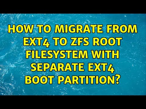 How to migrate from ext4 to zfs root filesystem with separate ext4 boot partition?