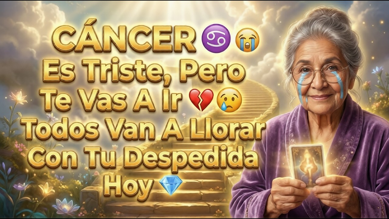 CÁNCER ♋ 😭 Es Triste, Pero Te Vas A Ir 💔😢 Todos Van A Llorar Con Tu Despedida Hoy 💎