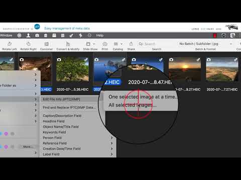 Edit Exif, IPTC and XMP metadata with GraphicConverter 11