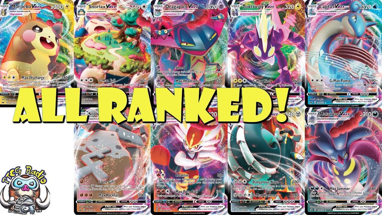 Ranking All The Pokemon Vmax Cards Youtube