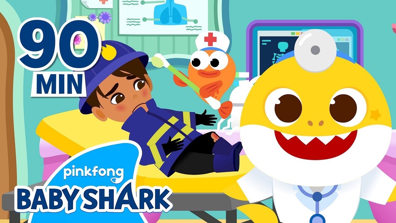 BEST Baby Sharks Hospital Play  Compilation  Baby Shark Doctor  Baby Shark Official
