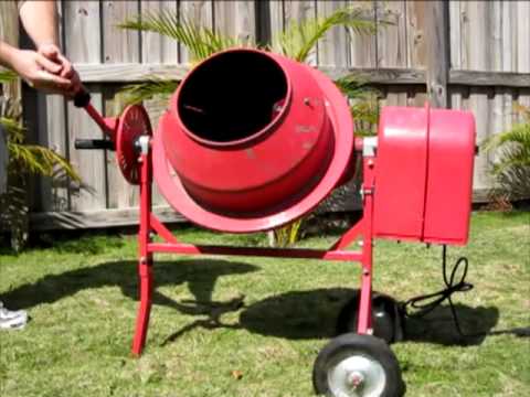 1.25 Cubic Foot Central Machinery Cement Mixer. Model 91907.
