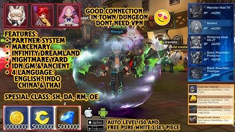 Dragon Nest M Private Server [INTER] Auto Lvl 130 & Free Dias! Update Patch
