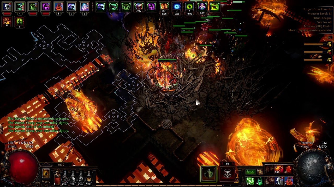 [Path of Exile] 3.13 Ritual Phoenix+Minotaur+Maven T16Map. Carrion Golem Build