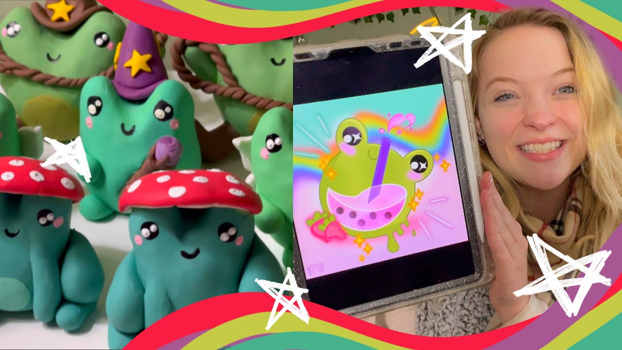 🍄 REALISTIC Art Studio Vlog - Small Business Clay Artist🐸💕 - YouTube