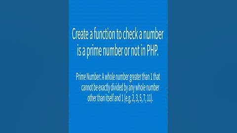 Check a number is a Prime Number or not in PHP #shorts