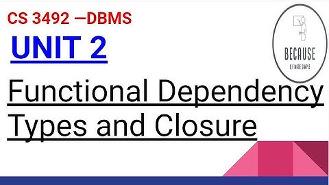 2.2.3 Types and Closure of Functional Dependency  in Tamil