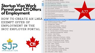 Creating an Offer of Employment in the Employer Portal  Startup Visa A77 and SelfEmployed C11