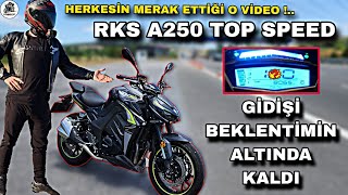 Z1000 Kopyasi Rks A250 Top Speed & Çi̇ft Si̇li̇ndi̇re Bu Gi̇di̇ş Yakişmadi .. Gps İle Sapmasini Ölçtüm